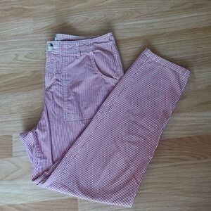 Liz Claiborne Red Striped Cotton Pants